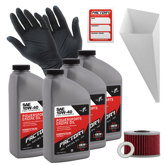 10W-40 4 Quart Oil Change Kit For Honda TRX420FA, TRX420FPA Fourtrax Rancher AT