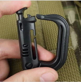 5PCS Wholesale D Ring Buckle Carabiner Keychain Equipment With Locking Buckle High-strength lightweight
