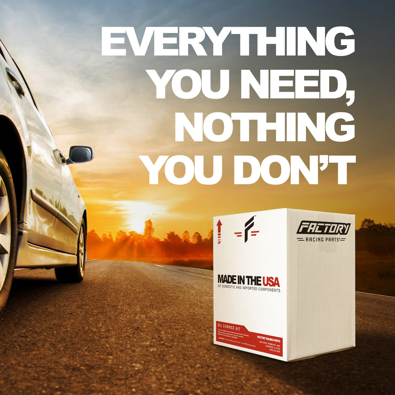 Basic Oil Change Kit For Dodge 3.7L 1981-1987 B150 B250 1984-1987 D100 1980-1987 D150 W150 1981-1987 D250 1984-1989 W100, 3.9L 1989 W100 10W-30 Oil - 6 Quarts