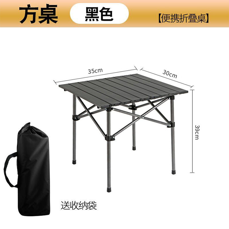 Outdoor Folding Table and Chairs Portable Egg Roll Table Picnic Cooking Equipment Set Foldable Camping Table and Chairs