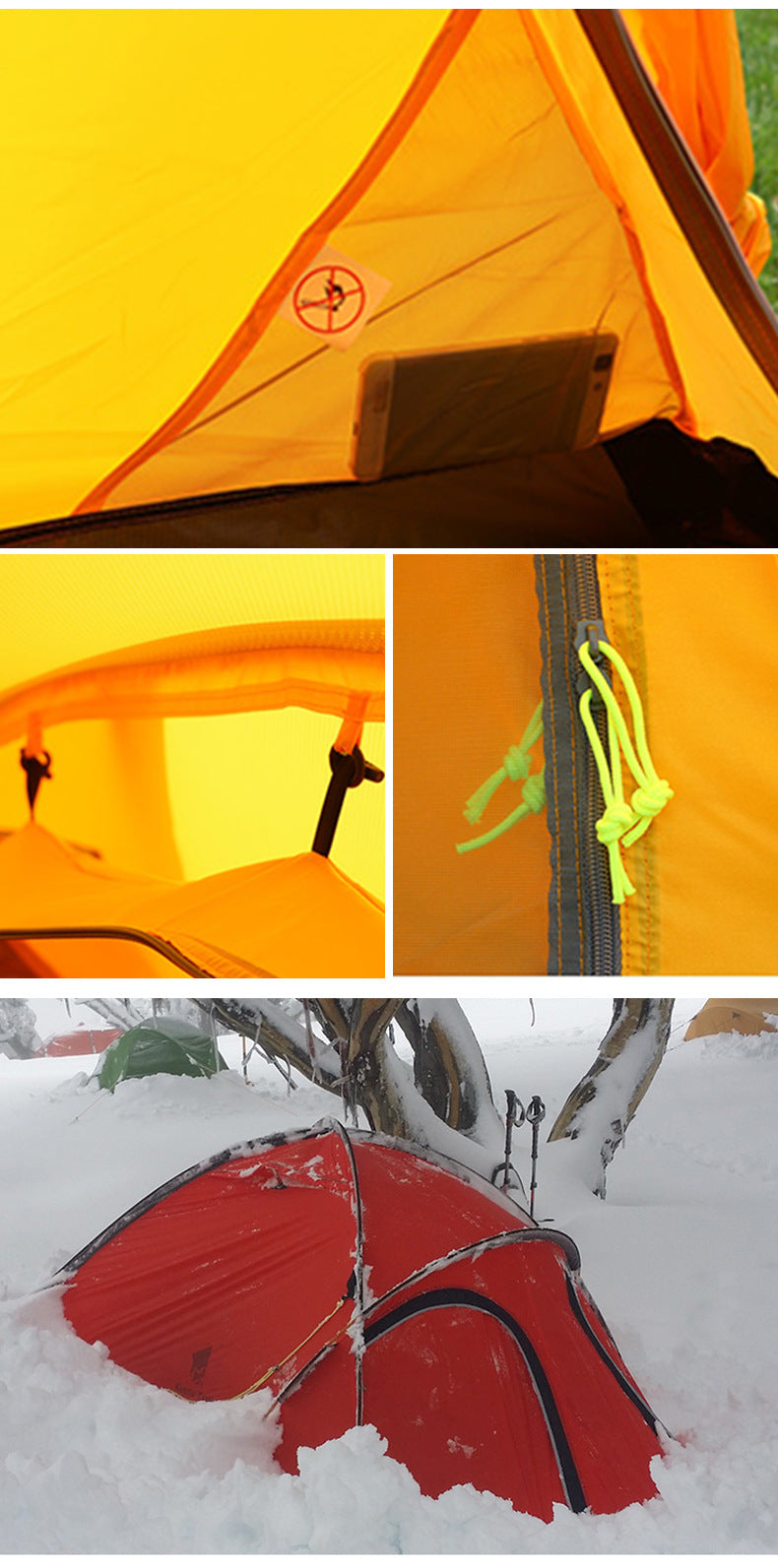 Cross-Border Mountaineering Tent Outdoor Supplies Polar Survival Outdoor Hiking Nylon Lightweight Tent Camping Rainproof