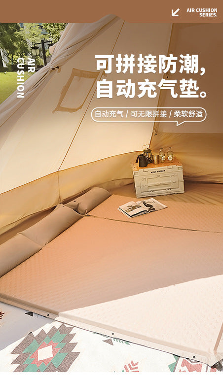 Inflatable Mattress Outdoor Portable Camping Ground Mat Tent Inflatable Pad Automatic Car Air Mattress Sleeping Pad Ground Mat