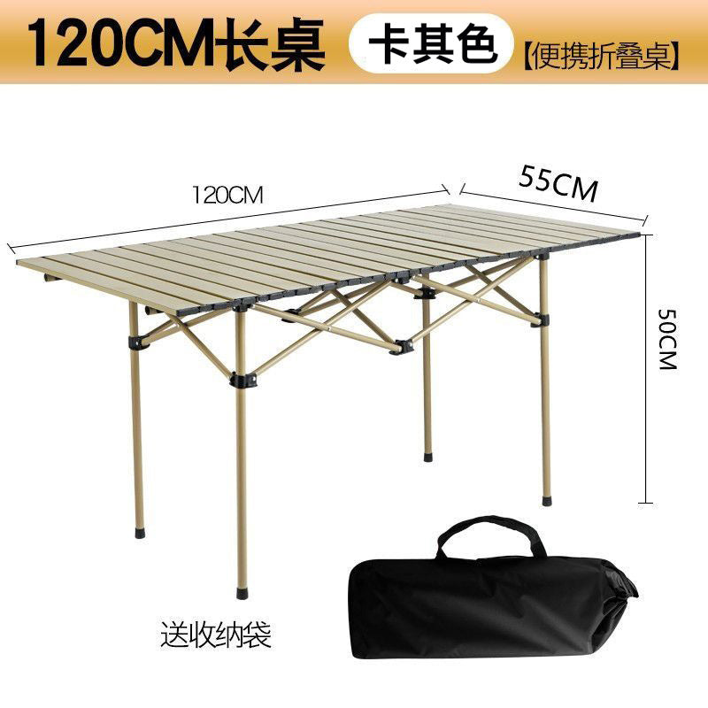 Outdoor Folding Table and Chairs Portable Egg Roll Table Picnic Cooking Equipment Set Foldable Camping Table and Chairs