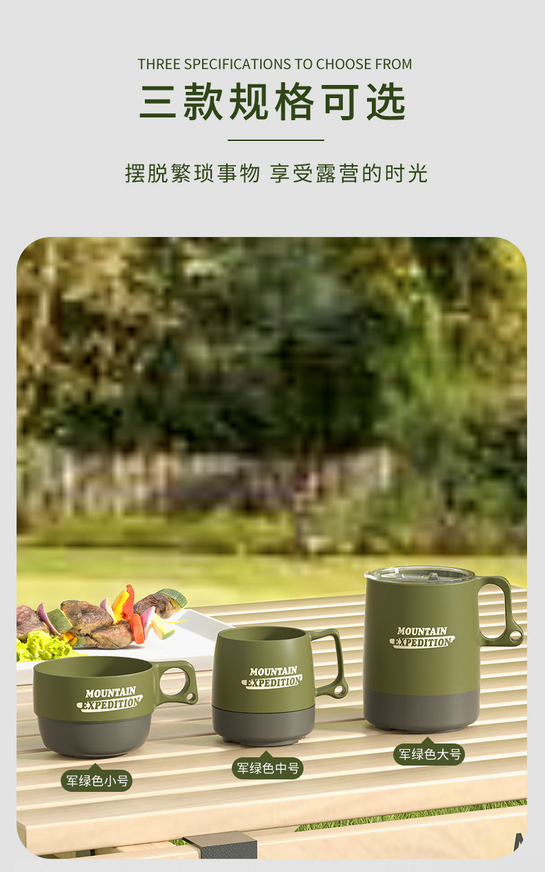 Outdoor Portable Water Cup Coffee Cup Handy Cup Camping Portable Tea Cup Eco-friendly Design Household Couple Picnic