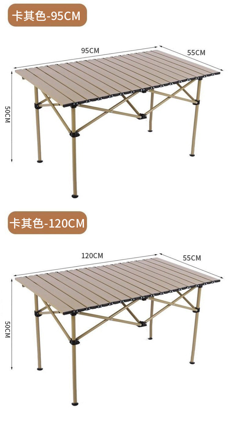 Outdoor Folding Table and Chairs Portable Egg Roll Table Picnic Cooking Equipment Set Foldable Camping Table and Chairs