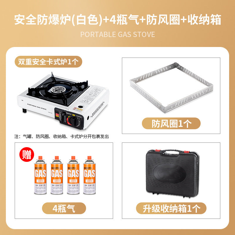 Portable Outdoor Windproof Cassette Stove for Camping, Hot Pot, Gas Stove, Commercial Gas Stove, Gas Cooker