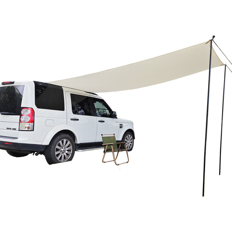 Car Side Awning Car Roof Tent Outdoor Camping Sunshade Canopy Camping Enlarged Car Tail Side Tent Black Coating Sun Protection Rain Shelter