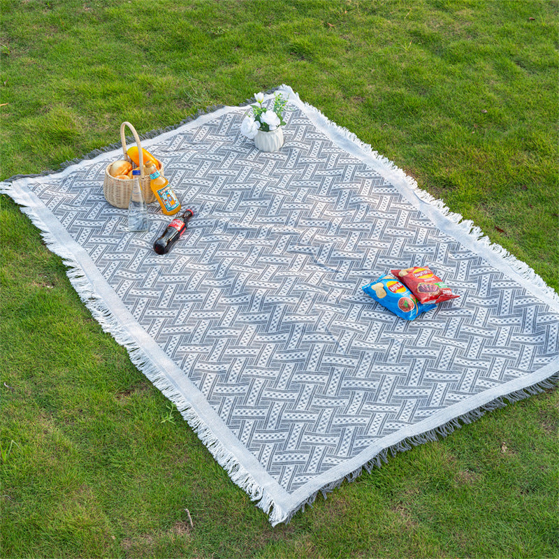 Internet Celebrity Picnic Mat ins Camping Blanket Tent Mat Moisture-Proof Thickened Outdoor Foldable Bohemian Style Tablecloth