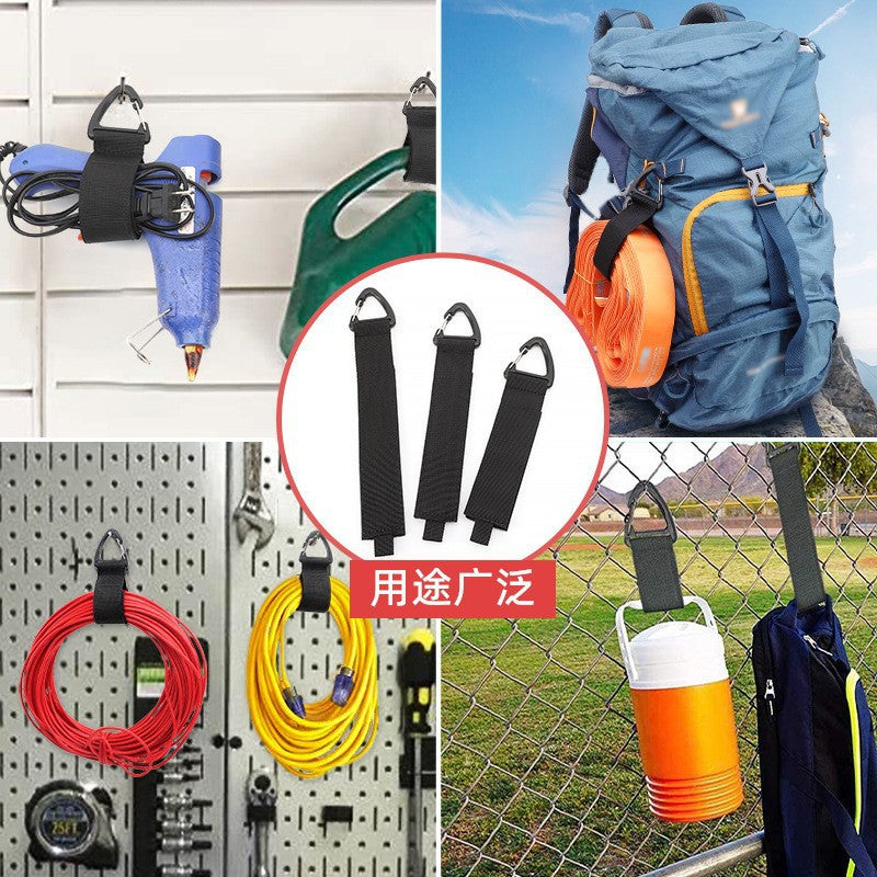 Cross-Border tume Hanging Carabiner Heavy Duty Strap Nylon Storage Strap Extension Cord Organizer Heavy Duty Strap