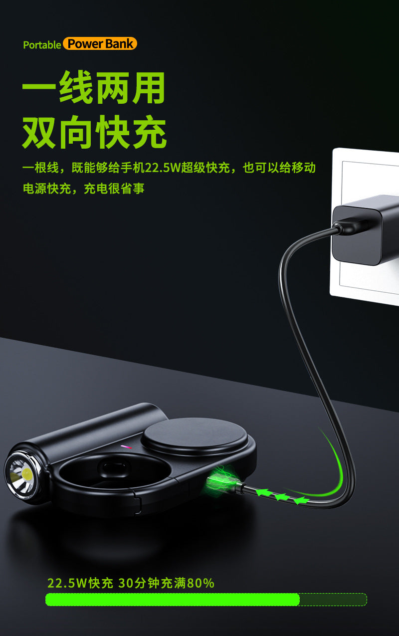 Creative retractable built-in cable outdoor power bank fast charging compact portable5000mAh Power Bank Gift Wholesale