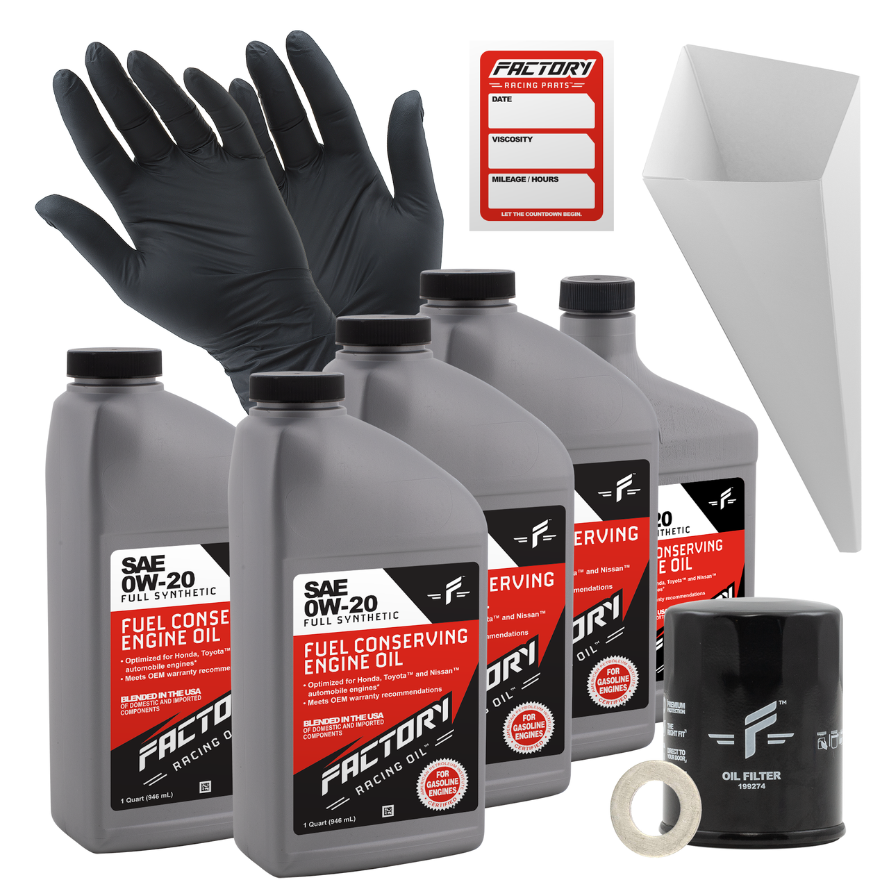Oil Change Kit for Honda 0W-20 Full Synthetic 4.5 Quart