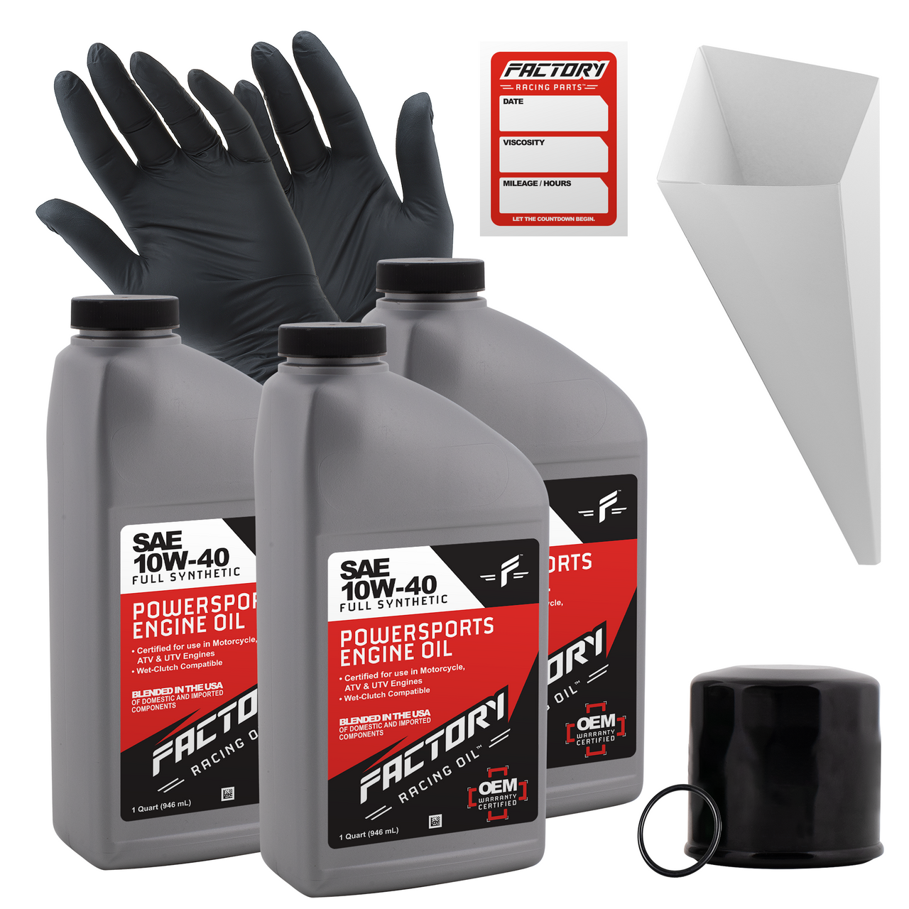 10W-40 3 Quart Oil Change Kit For Honda FSC600, FSC600A Silver Wing