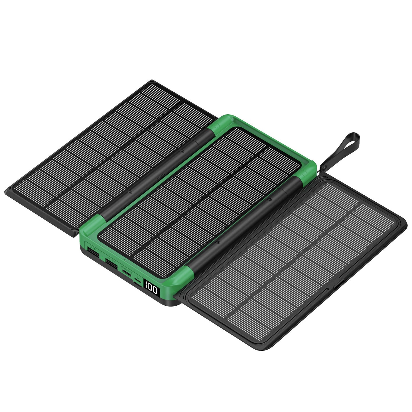 Cross-border folding portable solar power bank20000mAh large capacity wireless charging outdoor power bank
