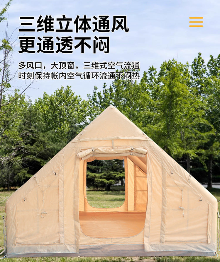 12Square Meters420D Household Anti-Freeze Dual-Use Four Seasons Moisture-Proof Inflatable Tent Outdoor Camping Portable No-Setup Rainproof