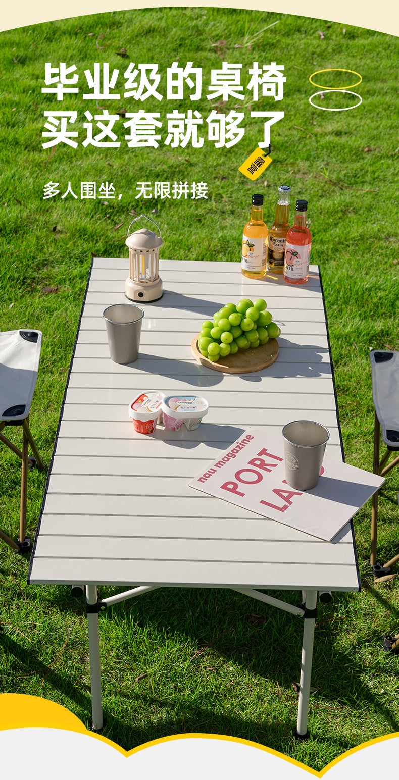 Outdoor Three-Piece Five-Piece Set Folding Chair Small Square Stool One-Piece Chair Gathering Table and Chair Set Small Square Table and Chair Camping Chair