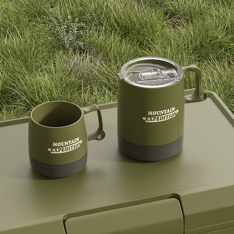 Outdoor Portable Water Cup Coffee Cup Handy Cup Camping Portable Tea Cup Eco-friendly Design Household Couple Picnic