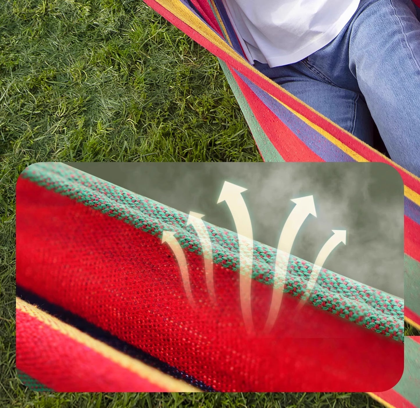 Germany GO Outdoor Hammock for Adults, Thickened Swing, Anti-Rollover Hanging Chair, Rocking Bed, Hammock for Dormitory and Indoor Use, Suitable for Children
