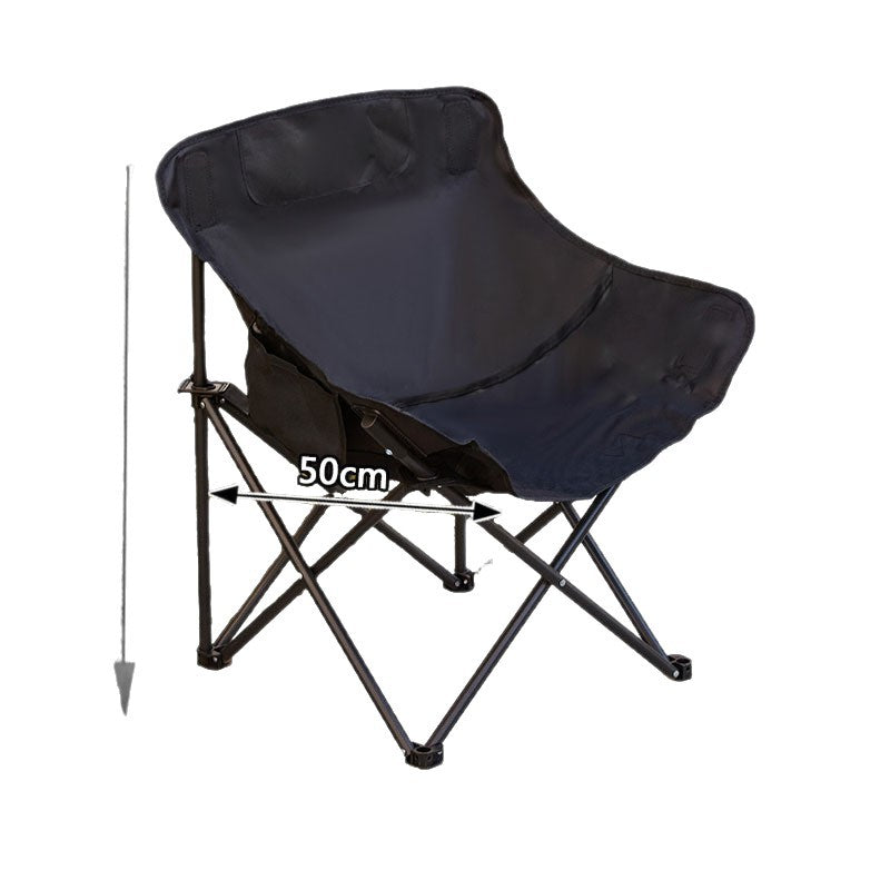 Moon Chair Portable Outdoor Table and Chair Set Lazy Chair with Backrest Ultra-light Fishing Stool Outdoor Camping Folding Chair