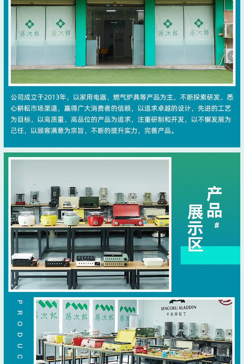 Tengzilang Dual-use Portable Windproof BBQ Outdoor Cooking Cassette Gas Stove Grill167R Storage