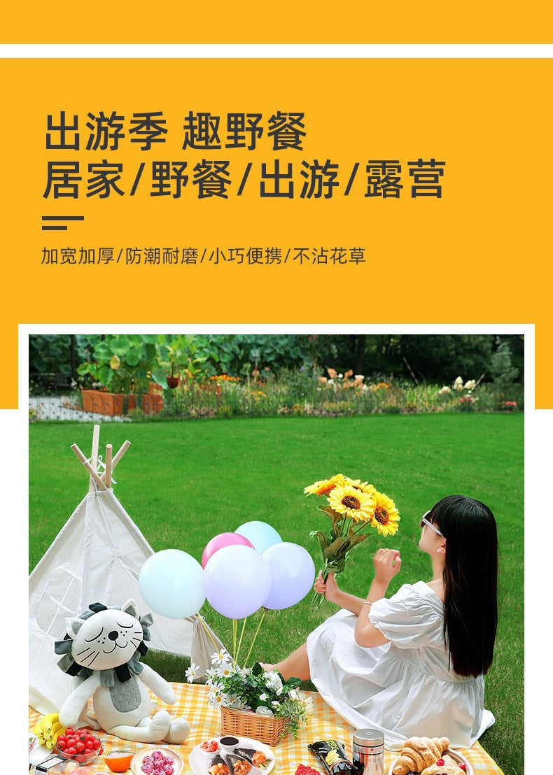 Picnic Mat Outdoor Moisture-Proof Portable Spring Outing Mat Thickened Camping Mat Beach Essential Supplies Picnic Cloth