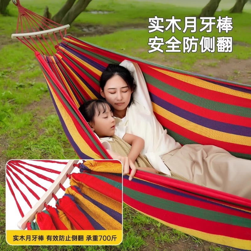 Germany GO Outdoor Hammock for Adults, Thickened Swing, Anti-Rollover Hanging Chair, Rocking Bed, Hammock for Dormitory and Indoor Use, Suitable for Children
