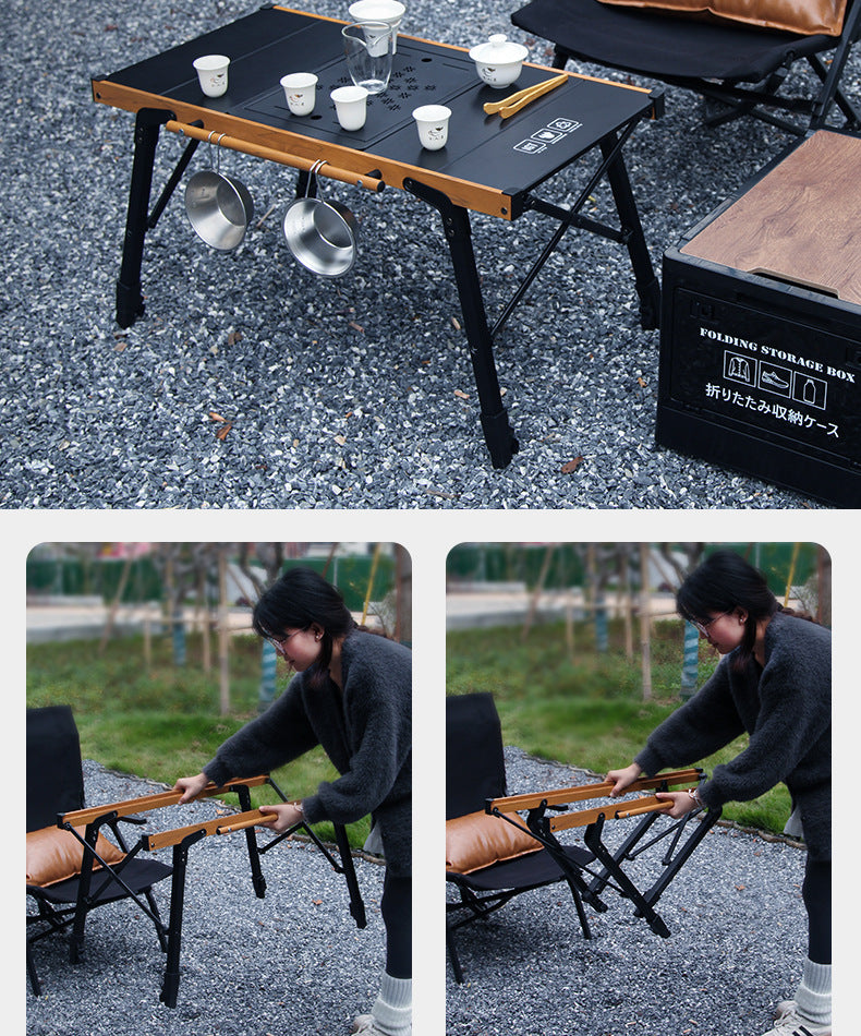 Outdoor folding table portable aluminum alloy multifunctional igt Combination Adjustable Table Lightweight Camping Picnic Table Wholesale