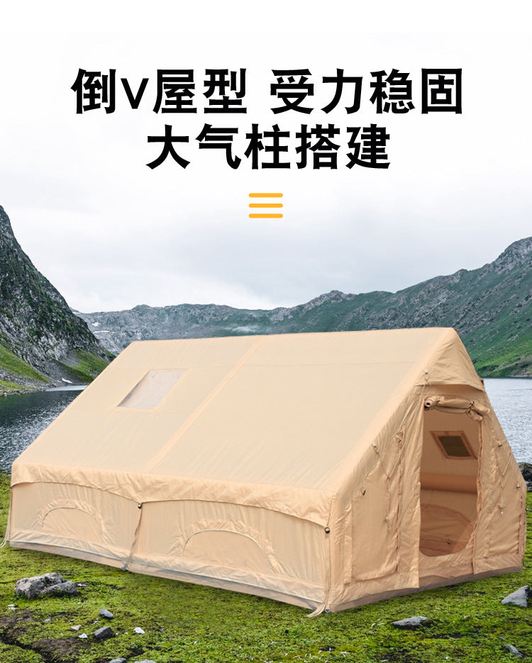 12Square Meters420D Household Anti-Freeze Dual-Use Four Seasons Moisture-Proof Inflatable Tent Outdoor Camping Portable No-Setup Rainproof