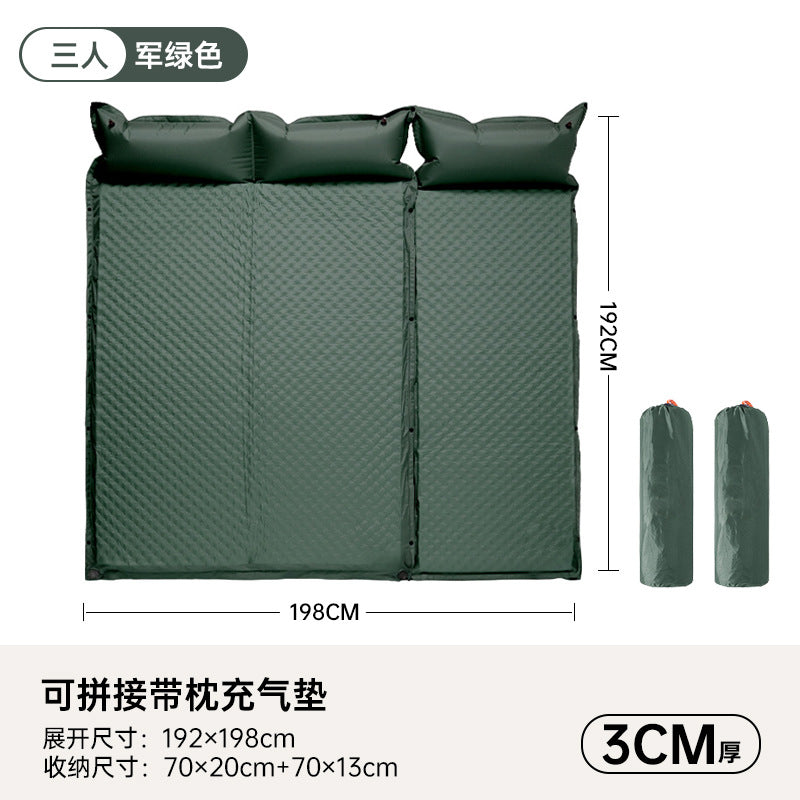 Inflatable Mattress Outdoor Portable Camping Ground Mat Tent Inflatable Pad Automatic Car Air Mattress Sleeping Pad Ground Mat