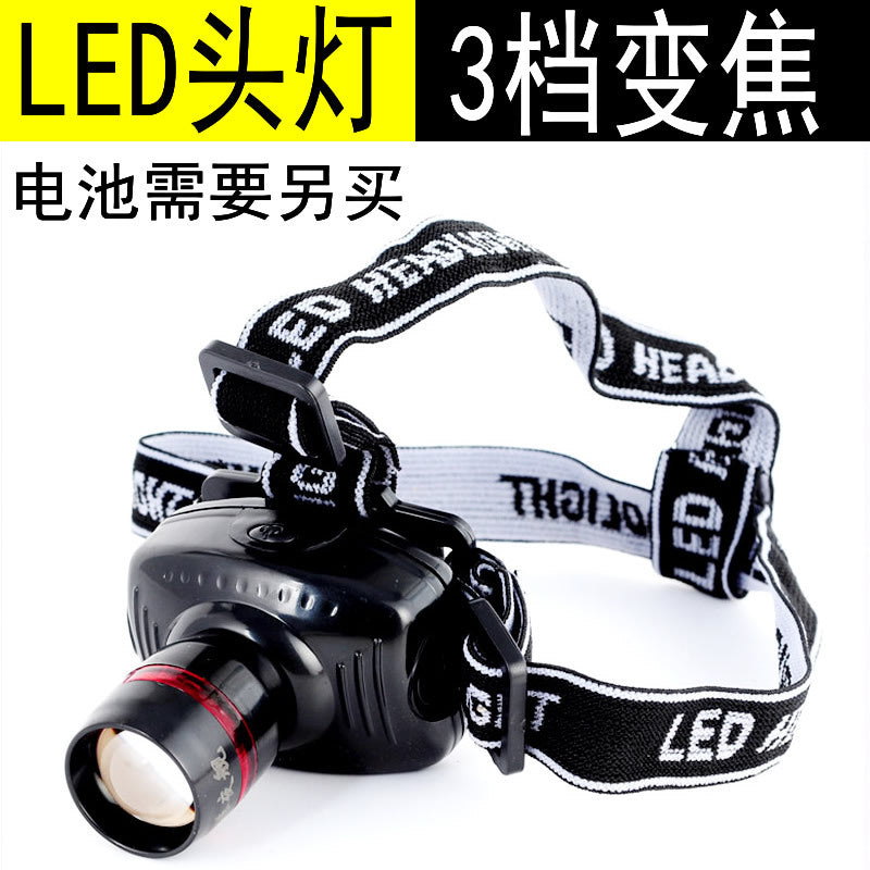 Headlamp Strong Light Head-Mounted led Headlamp Fishing Light Rechargeable Lithium Battery Two-Mode Outdoor Strong Light Headlamp Wholesale