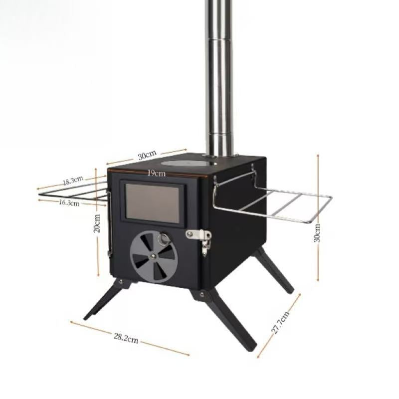 Outdoor Camping Hiking Firewood Stove Tent Stove Heating Stove Easy to Fold Portable Multi-functional Firewood Stove
