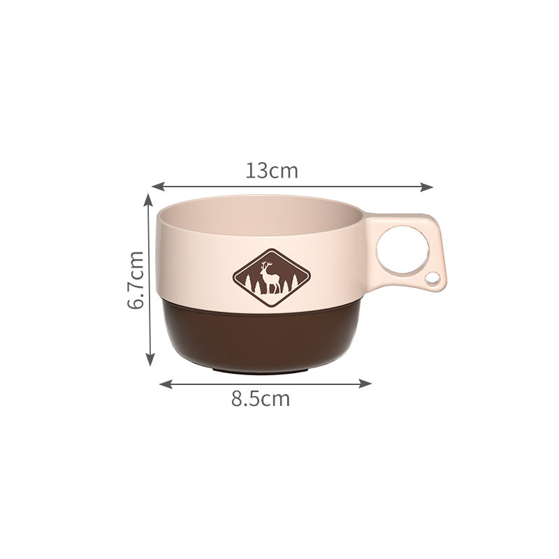 Outdoor Portable Water Cup Coffee Cup Handy Cup Camping Portable Tea Cup Eco-friendly Design Household Couple Picnic