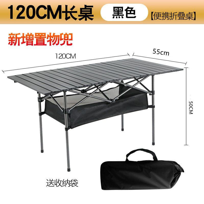 Outdoor Folding Table and Chairs Portable Egg Roll Table Picnic Cooking Equipment Set Foldable Camping Table and Chairs