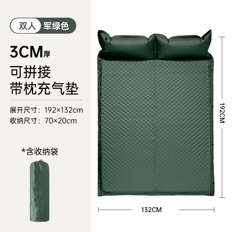 Inflatable Mattress Outdoor Portable Camping Ground Mat Tent Inflatable Pad Automatic Car Air Mattress Sleeping Pad Ground Mat