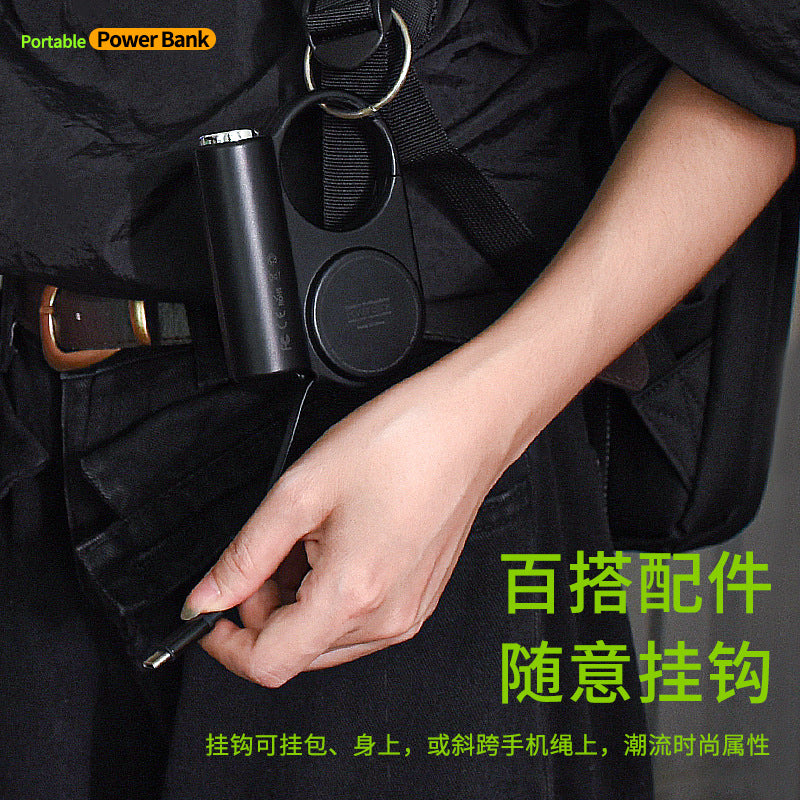 Creative retractable built-in cable outdoor power bank fast charging compact portable5000mAh Power Bank Gift Wholesale
