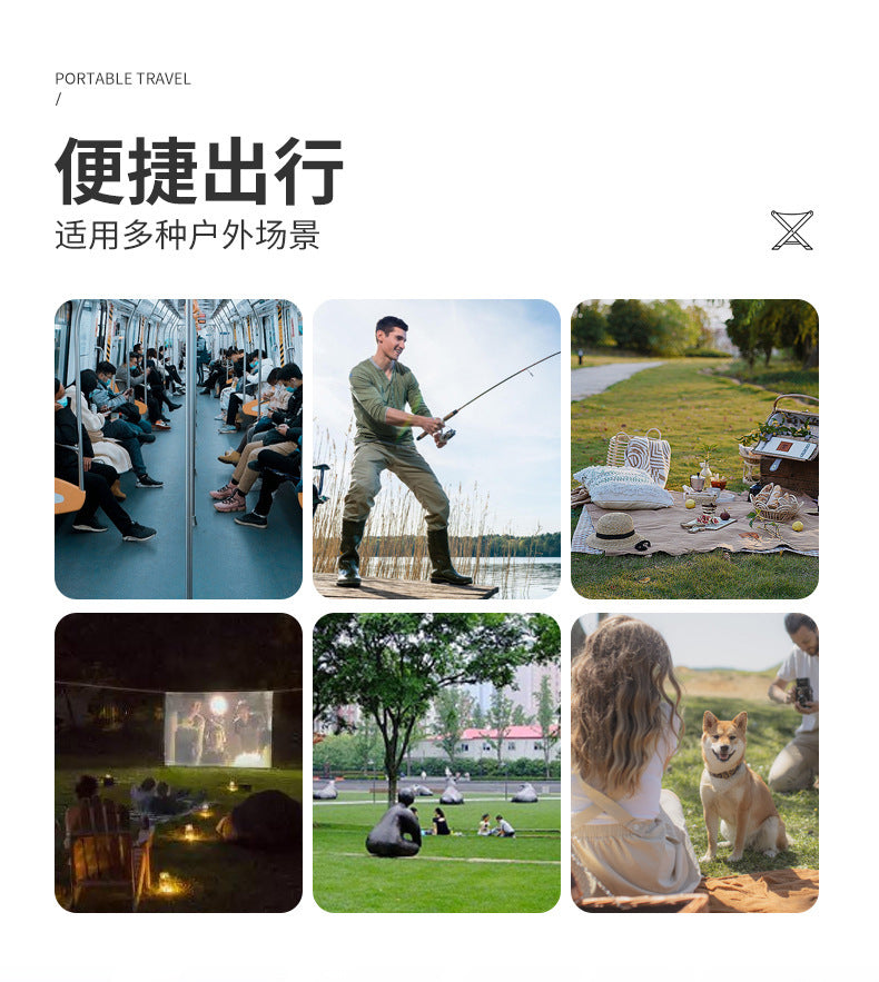 Outdoor Folding Chair Ultra-light Thickened Portable Camping Small Stool Fishing Bench Fishing Chair Manufacturer Wholesale Stool