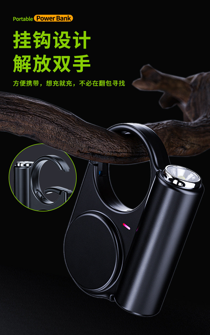 Creative retractable built-in cable outdoor power bank fast charging compact portable5000mAh Power Bank Gift Wholesale