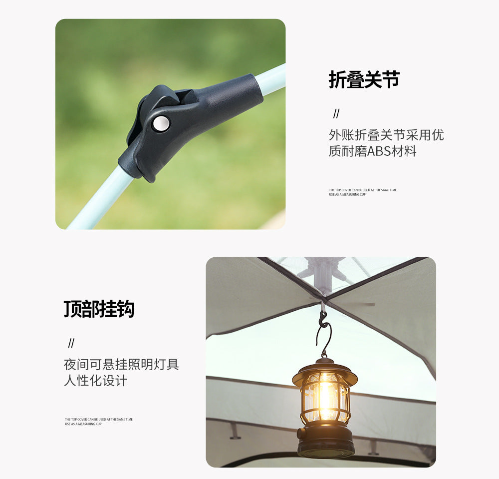 Outdoor Tent Camping Portable Folding Overnight Rainproof Thickened Camping Gear Full Set Automatic