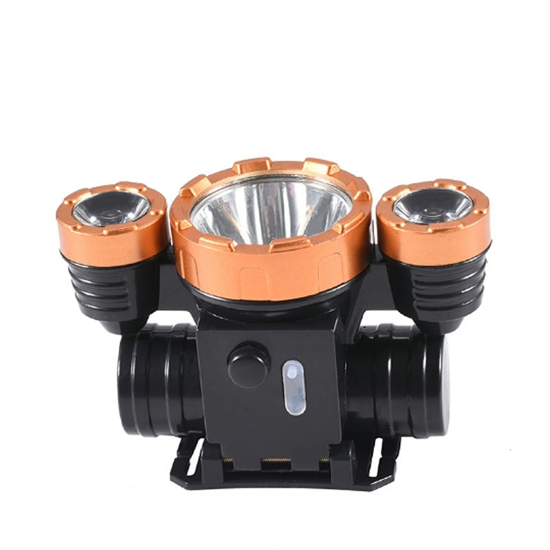 Headlamp Strong Light Head-Mounted led Headlamp Fishing Light Rechargeable Lithium Battery Two-Mode Outdoor Strong Light Headlamp Wholesale