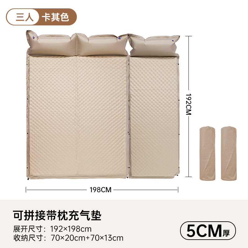 Inflatable Mattress Outdoor Portable Camping Ground Mat Tent Inflatable Pad Automatic Car Air Mattress Sleeping Pad Ground Mat