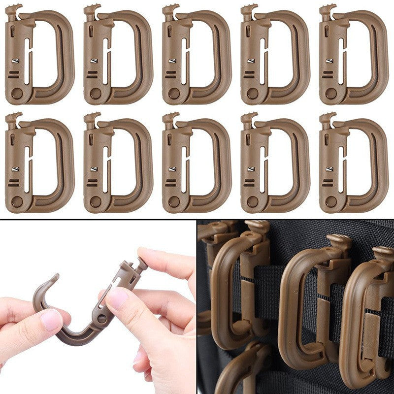 5PCS Wholesale D Ring Buckle Carabiner Keychain Equipment With Locking Buckle High-strength lightweight