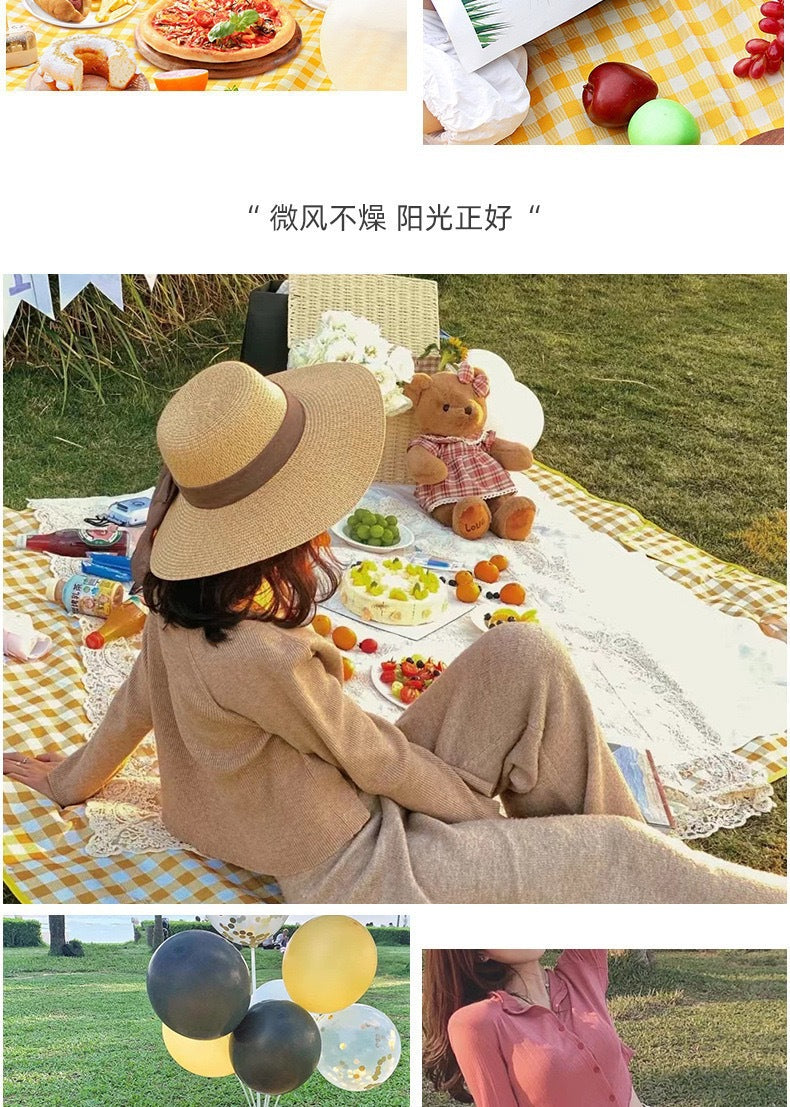 Picnic Mat Outdoor Moisture-Proof Portable Spring Outing Mat Thickened Camping Mat Beach Essential Supplies Picnic Cloth
