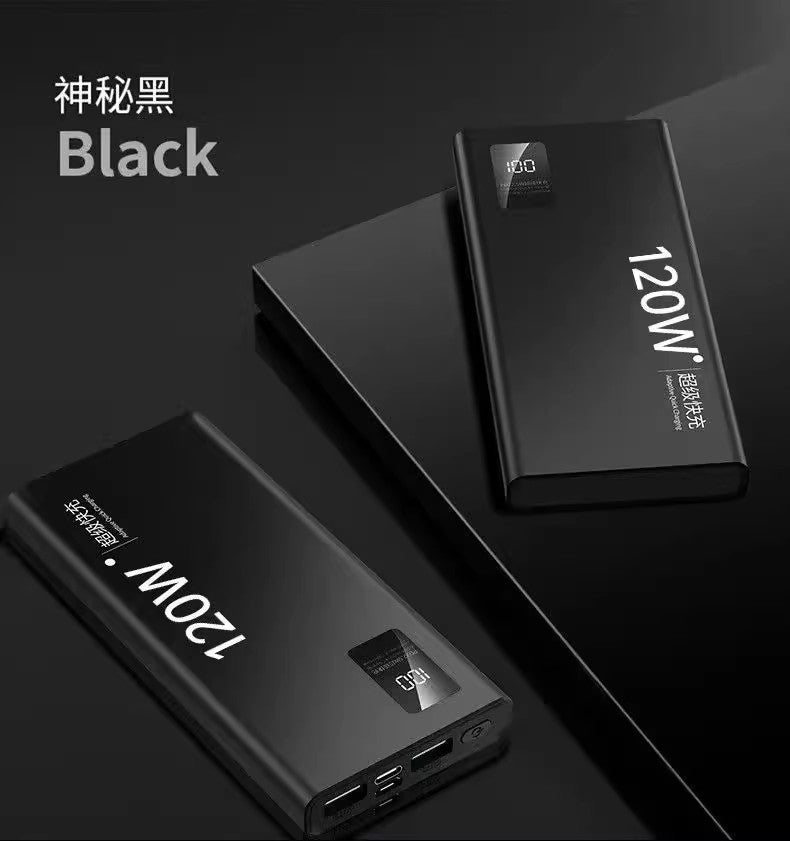 New Super Fast Charging Power Bank20000mAh ultra-large capacity ultra-thin portable outdoor120w Mobile Power Supply