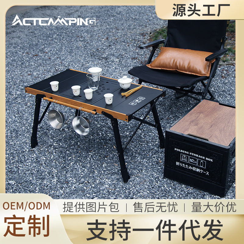 Outdoor folding table portable aluminum alloy multifunctional igt Combination Adjustable Table Lightweight Camping Picnic Table Wholesale