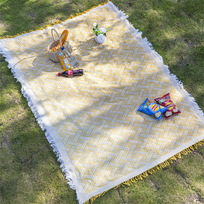 Internet Celebrity Picnic Mat ins Camping Blanket Tent Mat Moisture-Proof Thickened Outdoor Foldable Bohemian Style Tablecloth