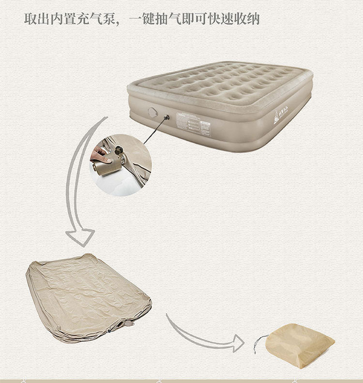 Outdoor Inflatable Bed Tent Camping Air Mattress Snail Uncle Inflatable Sleeping Pad Automatic Inflatable Mattress Ground Mat