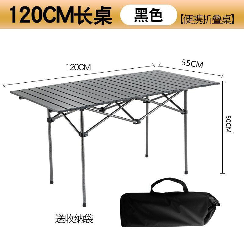Outdoor Folding Table and Chairs Portable Egg Roll Table Picnic Cooking Equipment Set Foldable Camping Table and Chairs