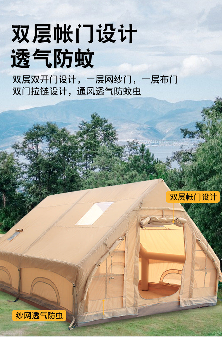 12Square Meters420D Household Anti-Freeze Dual-Use Four Seasons Moisture-Proof Inflatable Tent Outdoor Camping Portable No-Setup Rainproof