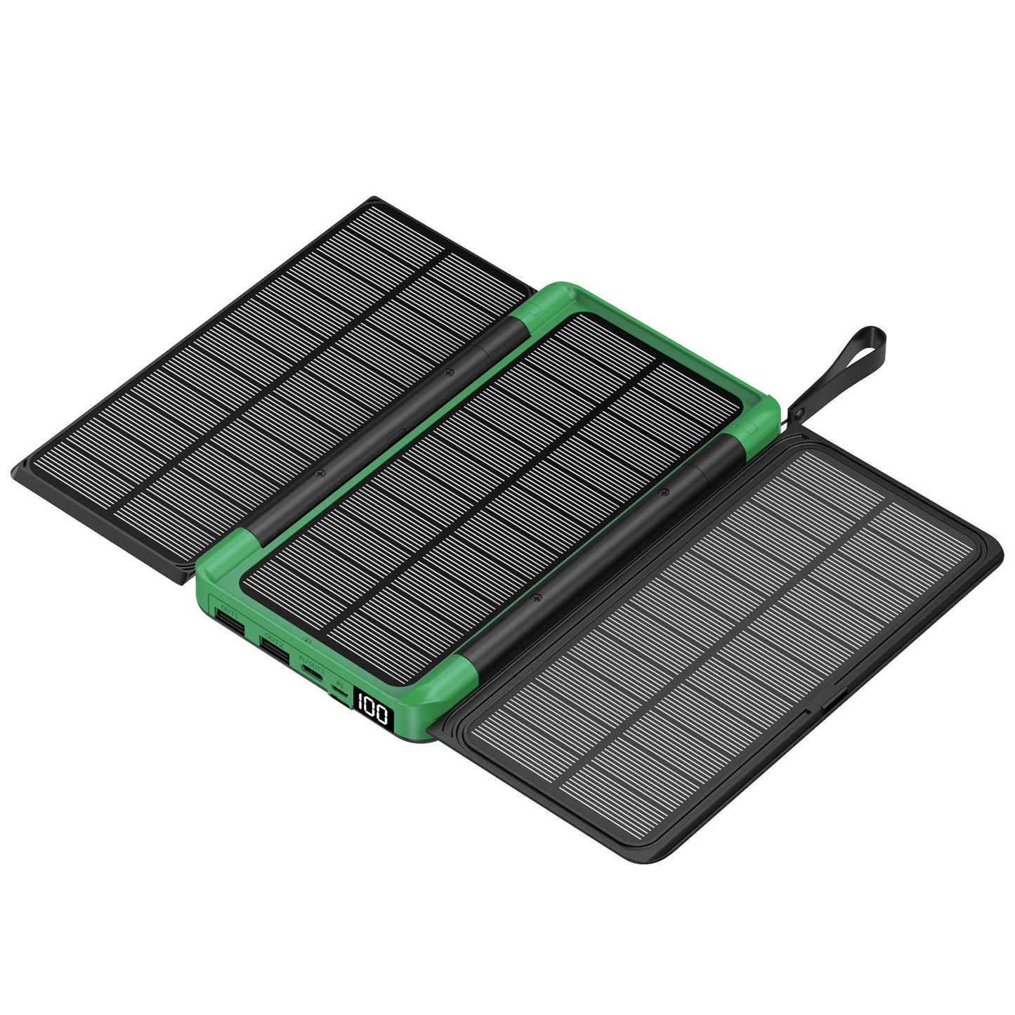 Cross-border folding portable solar power bank20000mAh large capacity wireless charging outdoor power bank