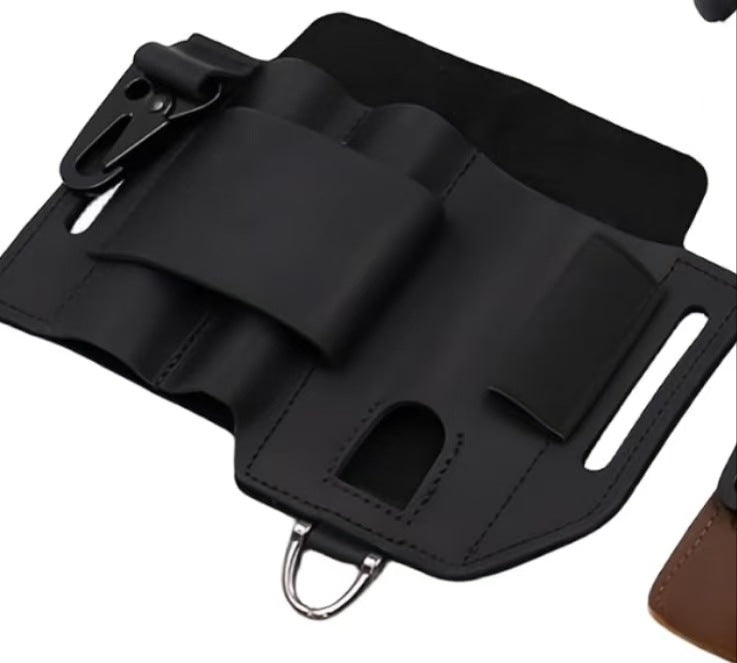 EDC Outdoor Tactical Tool Holster Cowhide Tool Waist Bag Survival Tool Waist Bag Outdoor Survival Storage Bag