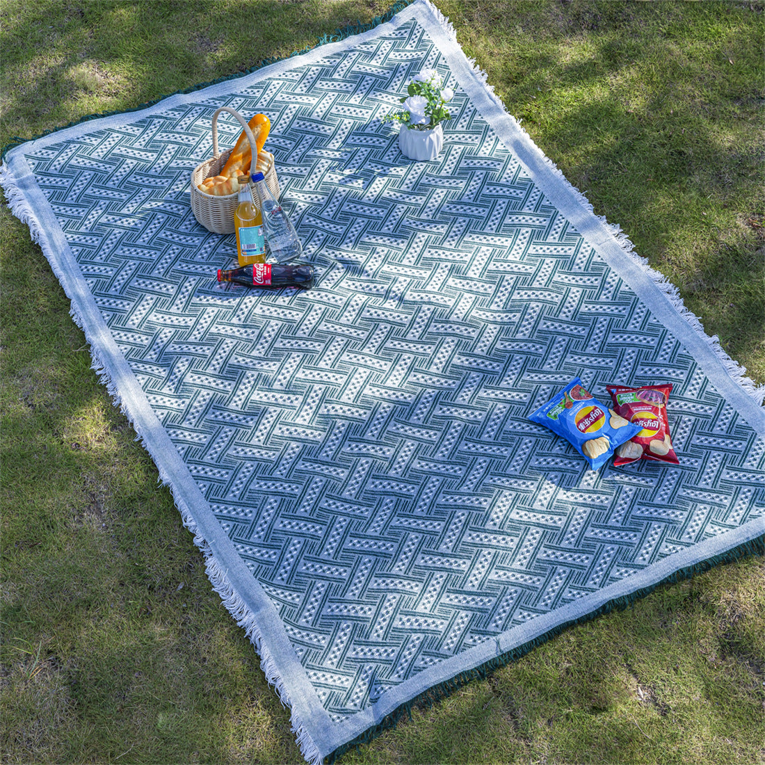 Internet Celebrity Picnic Mat ins Camping Blanket Tent Mat Moisture-Proof Thickened Outdoor Foldable Bohemian Style Tablecloth